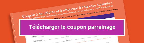 Coupon bulletin parrainage