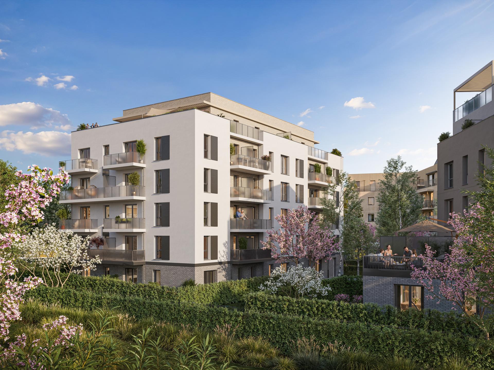 Appartements neufs à Maurepas dès 145 000 €, du studio au 5 pièces avec espace extérieur privatif et parking.